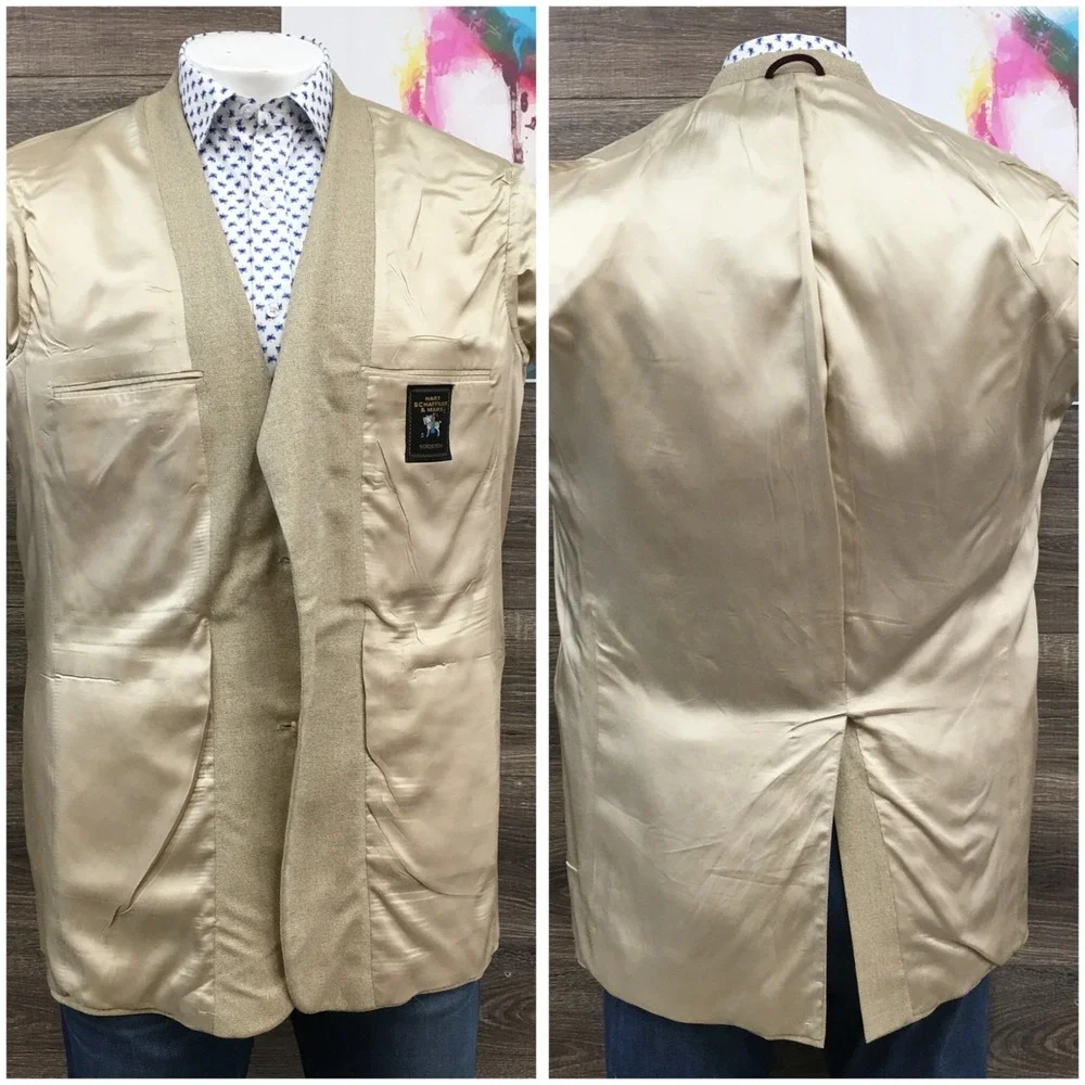 VINTAGE HART‎ SCHAFFNER Mens Wool Silk Blazer Sport Coat Casual Jacket 42L Suit